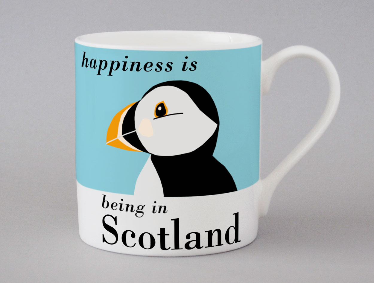 Country & Coast | Scotland Mug | Puffin | Blue