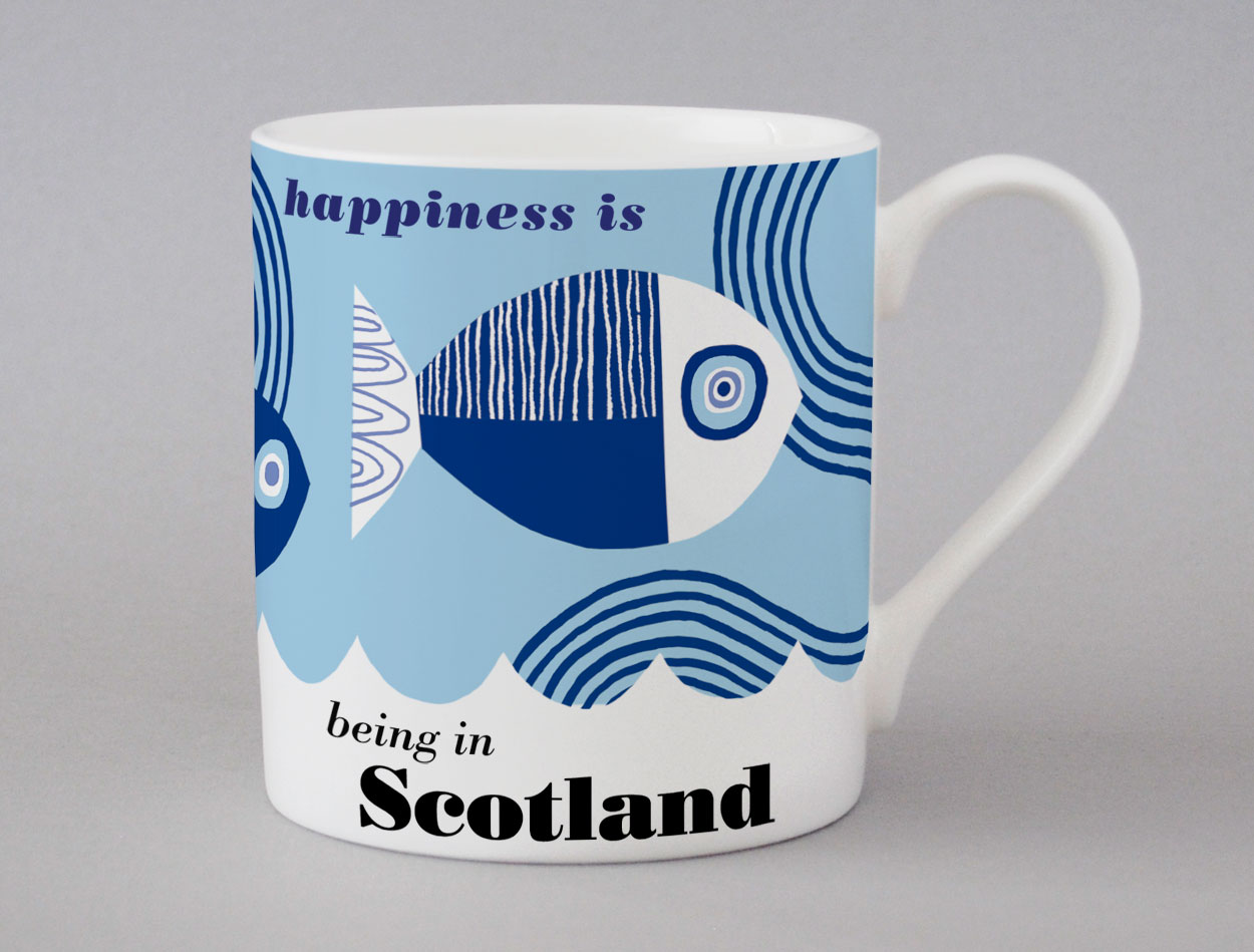 Ocean | Scotland Mug | Wavy Fish