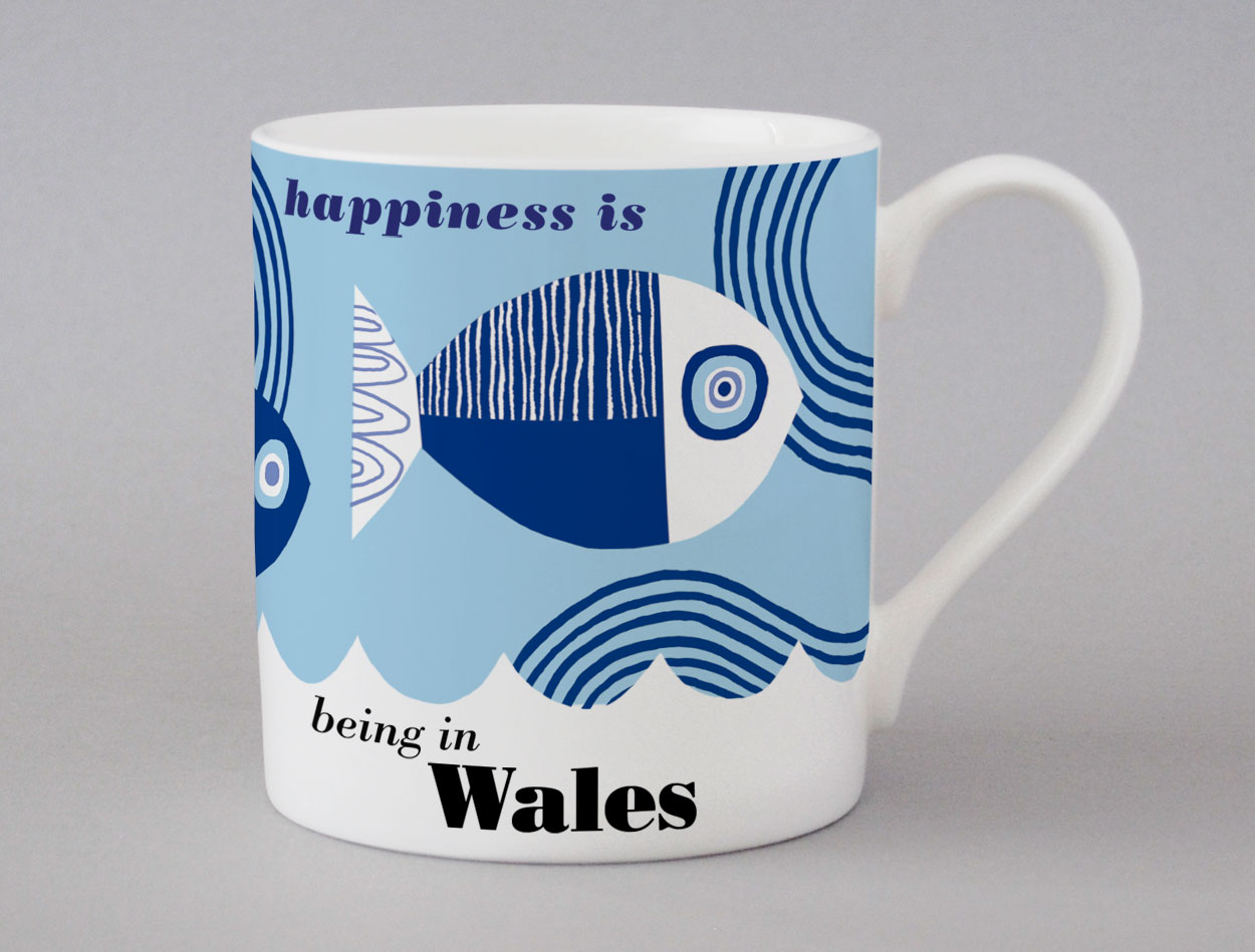 Ocean | Wales Mug | Wavy Fish